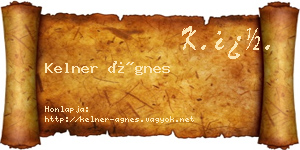 Kelner Ágnes névjegykártya